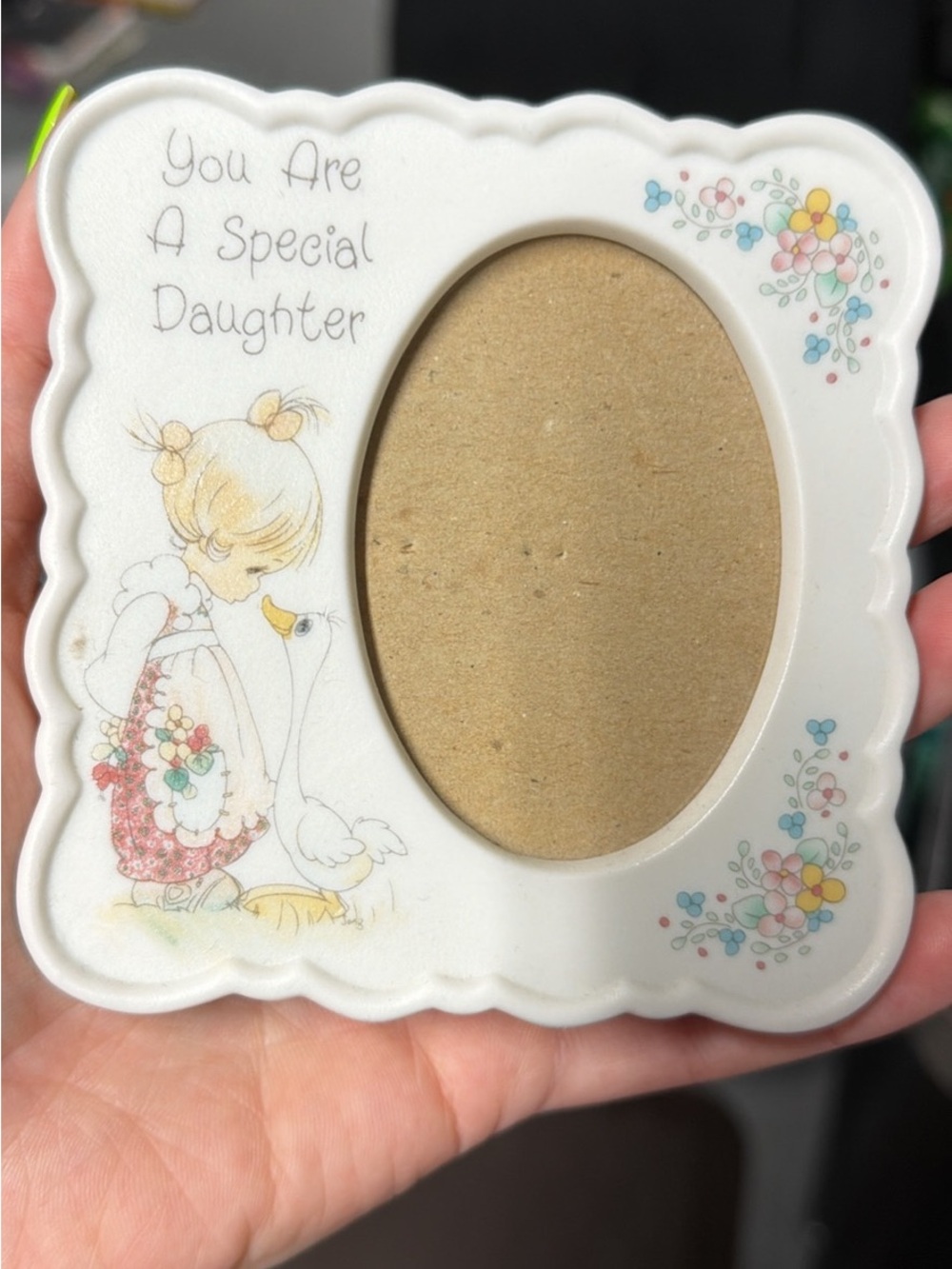 Precious Moments White Floral "You Are A Special Daughter" Picture Frame